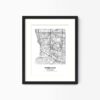 Eleville Unframed Torrance California City View Abstract Modern Map Art Print Poster Wall Office Home Decor Line Art wgn741 - Image 4