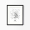Eleville Unframed Tyler Texas City View Abstract Modern Map Art Print Poster Wall Office Home Decor Line Art wgn742 - Image 4