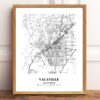 Eleville Unframed Vacaville California City View Abstract Modern Map Art Print Poster Wall Office Home Decor Line Art wgn743 - Image 2