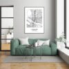 Eleville Unframed Vancouver Washington City View Abstract Modern Map Art Print Poster Wall Office Home Decor Line Art wgn744 - Image 7