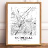 Eleville Unframed Victorville California City View Abstract Modern Map Art Print Poster Wall Office Home Decor Line Art wgn745 - Image 2
