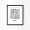 Eleville Unframed Warren Michigan City View Abstract Modern Map Art Print Poster Wall Office Home Decor Line Art wgn747 - Image 4