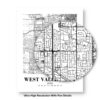 Eleville Unframed West Valley City Utah City View Abstract Modern Map Art Print Poster Wall Office Home Decor Line Art wgn751 - Image 8