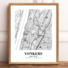 Eleville Unframed Yonkers New York City View Abstract Modern Map Art Print Poster Wall Office Home Decor Line Art wgn756 - Image 2