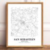 Eleville Unframed San Sebasti?n Puerto Rico City View Abstract Modern Map Art Print Poster Wall Office Home Decor Line Art wgn759 - Image 2