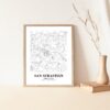 Eleville Unframed San Sebasti?n Puerto Rico City View Abstract Modern Map Art Print Poster Wall Office Home Decor Line Art wgn759 - Image 5