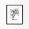 Eleville Unframed Fox Cities Wisconsin City View Abstract Modern Map Art Print Poster Wall Office Home Decor Line Art wgn760 - Image 4