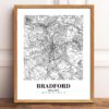 Eleville Unframed Bradford England City View Abstract Modern Map Art Print Poster Wall Office Home Decor Line Art wgn768 - Image 2