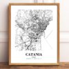 Eleville Unframed Catania Italy City View Abstract Modern Map Art Print Poster Wall Office Home Decor Line Art wgn772 - Image 2