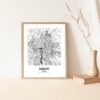 Eleville Unframed Dijon France City View Abstract Modern Map Art Print Poster Wall Office Home Decor Line Art wgn776 - Image 5