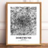 Eleville Unframed Dortmund Germany City View Abstract Modern Map Art Print Poster Wall Office Home Decor Line Art wgn777 - Image 2