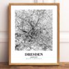 Eleville Unframed Dresden Germany City View Abstract Modern Map Art Print Poster Wall Office Home Decor Line Art wgn778 - Image 2