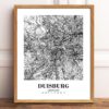 Eleville Unframed Duisburg Germany City View Abstract Modern Map Art Print Poster Wall Office Home Decor Line Art wgn779 - Image 2