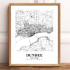 Eleville Unframed Dundee Scotland City View Abstract Modern Map Art Print Poster Wall Office Home Decor Line Art wgn780 - Image 2