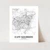 Eleville Unframed East Kilbride Scotland City View Abstract Modern Map Art Print Poster Wall Office Home Decor Line Art wgn783 - Image 3