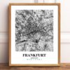 Eleville Unframed Frankfurt Germany City View Abstract Modern Map Art Print Poster Wall Office Home Decor Line Art wgn786 - Image 2