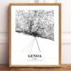 Eleville Unframed Genoa Italy City View Abstract Modern Map Art Print Poster Wall Office Home Decor Line Art wgn788 - Image 2