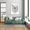 Eleville Unframed Grenoble France City View Abstract Modern Map Art Print Poster Wall Office Home Decor Line Art wgn789 - Image 7