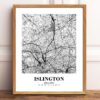 Eleville Unframed Islington England City View Abstract Modern Map Art Print Poster Wall Office Home Decor Line Art wgn791 - Image 2