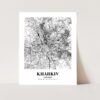 Eleville Unframed Kharkiv Ukraine City View Abstract Modern Map Art Print Poster Wall Office Home Decor Line Art wgn792 - Image 3