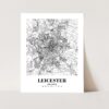 Eleville Unframed Leicester England City View Abstract Modern Map Art Print Poster Wall Office Home Decor Line Art wgn795 - Image 3