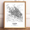 Eleville Unframed Le?n Mexico City View Abstract Modern Map Art Print Poster Wall Office Home Decor Line Art wgn796 - Image 2