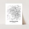 Eleville Unframed Livingston Scotland City View Abstract Modern Map Art Print Poster Wall Office Home Decor Line Art wgn798 - Image 3
