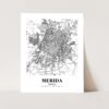 Eleville Unframed Merida Mexico City View Abstract Modern Map Art Print Poster Wall Office Home Decor Line Art wgn800 - Image 3