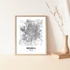 Eleville Unframed Merida Mexico City View Abstract Modern Map Art Print Poster Wall Office Home Decor Line Art wgn800 - Image 5