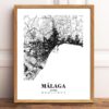 Eleville Unframed M?laga Spain City View Abstract Modern Map Art Print Poster Wall Office Home Decor Line Art wgn804 - Image 2