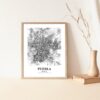Eleville Unframed Puebla Mexico City View Abstract Modern Map Art Print Poster Wall Office Home Decor Line Art wgn812 - Image 5