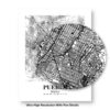 Eleville Unframed Puebla Mexico City View Abstract Modern Map Art Print Poster Wall Office Home Decor Line Art wgn812 - Image 8