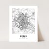 Eleville Unframed Reims France City View Abstract Modern Map Art Print Poster Wall Office Home Decor Line Art wgn815 - Image 3