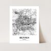 Eleville Unframed Rennes France City View Abstract Modern Map Art Print Poster Wall Office Home Decor Line Art wgn816 - Image 3