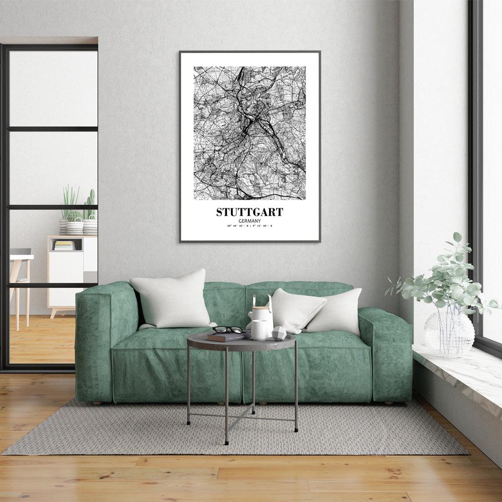 Eleville Unframed Stuttgart Germany City View Abstract Modern Map Art Print Poster Wall Office Home Decor Line Art wgn821 - Image 7