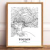 Eleville Unframed Toulon France City View Abstract Modern Map Art Print Poster Wall Office Home Decor Line Art wgn825 - Image 2