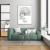 Eleville Unframed Toulon France City View Abstract Modern Map Art Print Poster Wall Office Home Decor Line Art wgn825 - Image 7