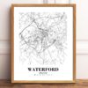 Eleville Unframed Waterford Ireland City View Abstract Modern Map Art Print Poster Wall Office Home Decor Line Art wgn829 - Image 2