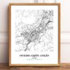 Eleville Unframed Oviedo-Gijon-Aviles Spain City View Abstract Modern Map Art Print Poster Wall Office Home Decor Line Art wgn808 - Image 6