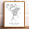 Eleville Unframed Puerto Vallarta Mexico City View Abstract Modern Map Art Print Poster Wall Office Home Decor Line Art wgn813 - Image 7