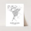 Eleville Unframed Puerto Vallarta Mexico City View Abstract Modern Map Art Print Poster Wall Office Home Decor Line Art wgn813 - Image 6
