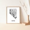 Eleville Unframed Nevada United States Country View Abstract Road Modern Map Art Print Poster Wall Office Home Decor Minimalist Line Art Hometown Housewarming wgn857 - Image 5