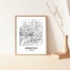 Appleton Wisconsin City View Abstract Modern Map Art Print Poster Home Decor wgn935 - Unframed - Image 5