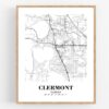 Eleville Unframed Clermont Florida City View Abstract Modern Map Art Print Poster Wall Office Home Decor Line Art wgn940 - Image 2
