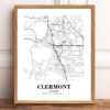 Eleville Unframed Clermont Florida City View Abstract Modern Map Art Print Poster Wall Office Home Decor Line Art wgn940 - Image 3