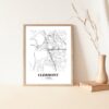 Eleville Unframed Clermont Florida City View Abstract Modern Map Art Print Poster Wall Office Home Decor Line Art wgn940 - Image 6