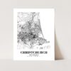 Eleville Unframed Christchurch New Zealand City View Abstract Modern Map Art Print Poster Wall Office Home Decor Line Art wgn941 - Image 4