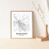 Eleville Unframed Heerenveen Netherlands City View Abstract Modern Map Art Print Poster Wall Office Home Decor Line Art wgn942 - Image 5