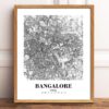 Eleville Unframed Bangalore India City View Abstract Modern Map Art Print Poster Wall Office Home Decor Line Art wgn943 - Image 5