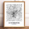 Eleville Unframed Luxembourg Lëtzebuerg City View Abstract Modern Map Art Print Poster Wall Office Home Decor Line Art wgn944 - Image 8